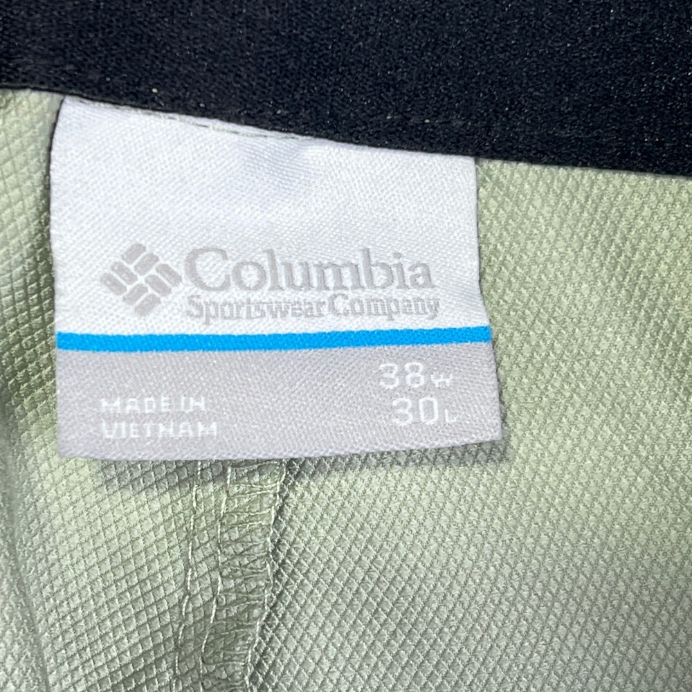 Columbia Hiking Pants Mens 38x30 Sage Green Stretch Outdoor Performance EUC - Picture 3 of 7
